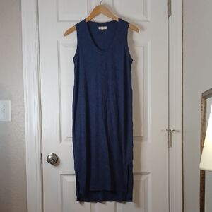 Madewell Navy Sleeveless Midi Dress
